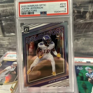 Donruss Optic 2022 - Dominators Justin Jefferson #D-10 Purple Stars PSA 10 - Imagen 1 de 2