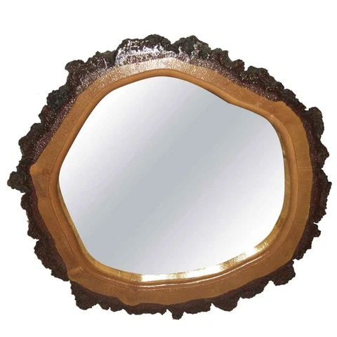 1950s Wall Mirror Sliced Tree Trunk Design from Austria Cover
