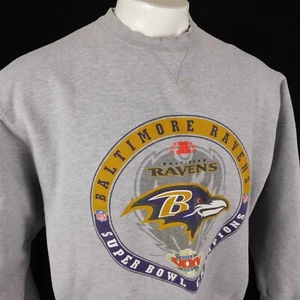 Baltimore Ravens Hombres Gris Nike Sudadera Super Bowl Champions XXXV NFL Talla L - Imagen 1 de 13