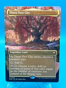 MTG Three Tree City (Borderless) (0339) Non-Foil - NM - Bloomburrow - Picture 1 of 2