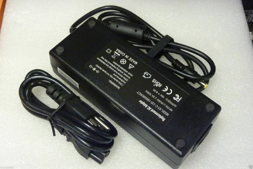 Cargador de 120 W para portátil Clevo P151SM1 Sager NP8230 NP8235 adaptador de CA cable de alimentación Foto 1 de 1