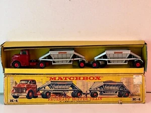 Matchbox K-4 Major Pack GMC Fruehauf Hopper Trailer Set with Original Box #2 - Picture 1 of 16