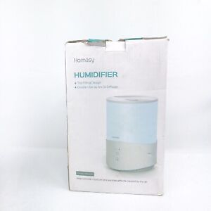 Homasy 2.5L Humidifiers for Bedroom, 7-Color Night Light Cool Mist HM510A White