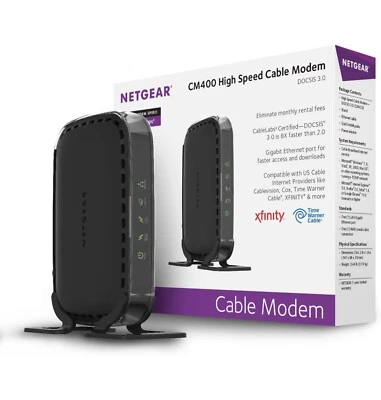 NETGEAR CM400 DOCSIS 3.0 Certified 340 Mbps High Speed Cable Modem  NIB - Image 1 of 4