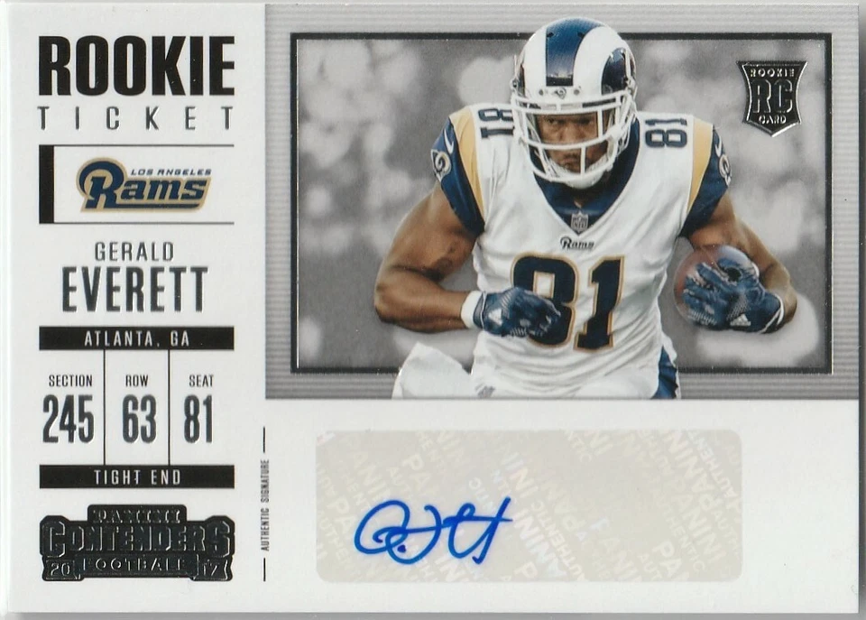 2017 Contenders GERALD EVERETT SP RC Auto... Only 250!!! Rams - Image 1 of 1