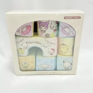 Sanrio Characters Baby Fabric Blocks Toy Rattle Newborn Gift Hello Kitty NEW - Picture 1 of 11