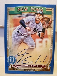Thairo Estrada 2020 Topps Gypsy Queen Blue Indigo Auto /99 Yankees