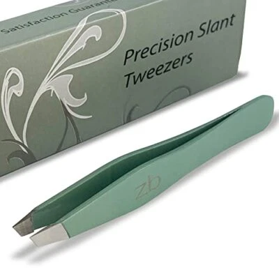 Tweezers – Surgical Grade Stainless Steel - Slant Tip for Expert Eyebrow Shap... - Изображение 1 из 4