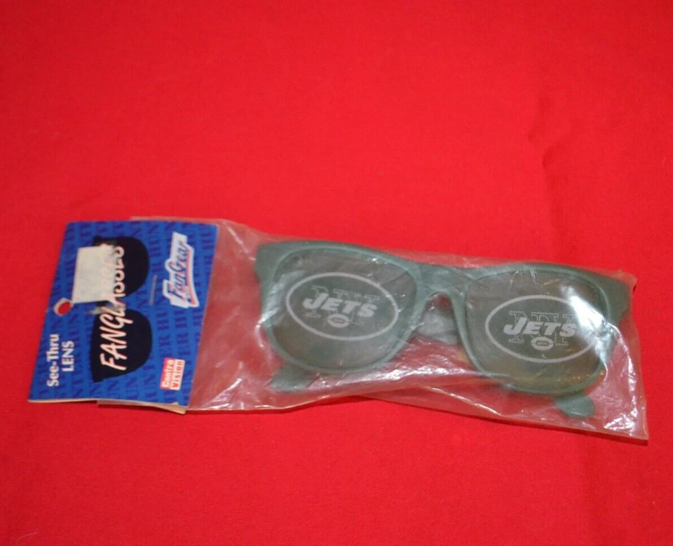 NOS New Sealed Vintage New York Jets Fanglasses Sunglasses Hunter Football NFL - Image 1 of 4