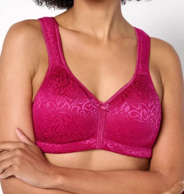Breezies~Sujetador sin aros sin costuras de encaje rosa salvaje~A260367, A679229~Sin relleno Foto 1 de 3
