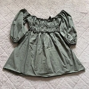 Forever 21 Smocked Cotton Mini Dress Women’s Size M - Picture 1 of 6