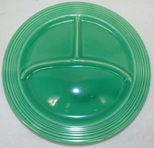 Rare Vintage 1950 Fiesta 10.5" Light Original Green Compartment Plate Fiestaware - Picture 1 of 4