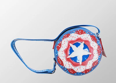 New Danielle Nicole Captain America Donut Disney CrossBody Bag w Tag - Image 1 of 4