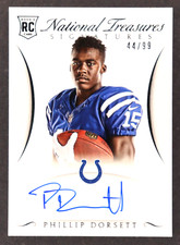 2015 Panini National Treasures  Phillip Dorsett  RC Signatures /99 # RSR-PD NM