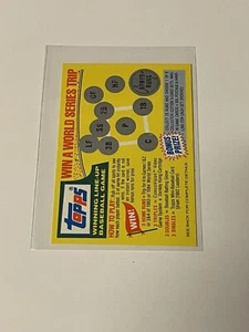 Tarjeta de sorteo Topps Winning Line-Up 1983 **023879 - Imagen 1 de 2