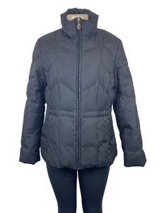 Guess Black Quilted Pattern High-neck collar Zip Up Closure Puffer Jacket Sz L - Picture 1 of 7