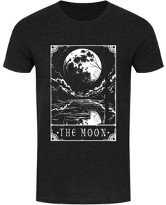 The Moon Tarot Card, Heather Black T-Shirt, Gothic Occult, Deadly Tarot - Picture 1 of 5