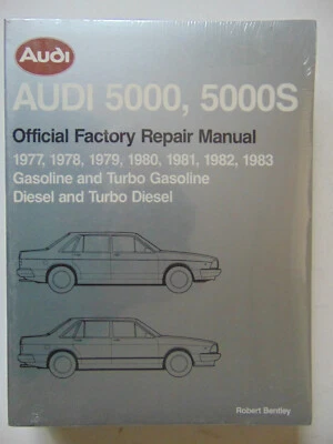 Manual oficial de reparación de fábrica NOS Audi 5000 y 5000S - 1977-1983 Foto 1 de 2