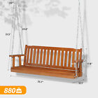 5ft Patio Wooden Porch Swing Bench Outdoor 880lb With Upgraded Adjustable Chains