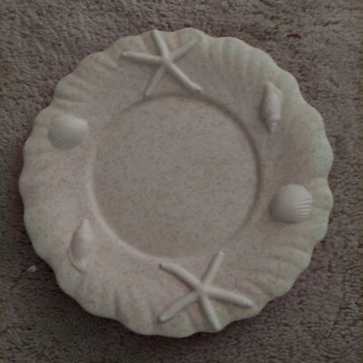 Placa de vela pilar Yankee Candle - conchas en patrón de arena  Foto 1 de 4