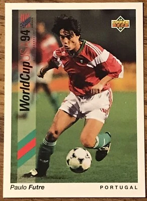 Tarjeta de fútbol Paulo Futre 1993 cubierta superior Copa Mundial #89 Portugal envío gratuito Foto 1 de 4