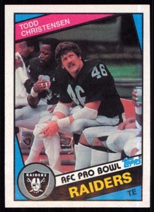 1984 Topps Todd Christensen Los Angeles Raiders #105