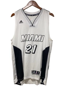Miami Heat White Hot 2016 Jersey Adidas NBA Hassan Whiteside Adult Medium Rare - Picture 1 of 13