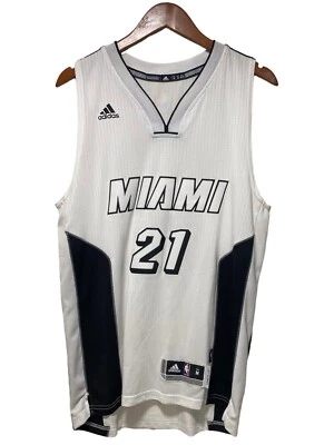 Miami Heat White Hot 2016 Jersey Adidas NBA Hassan Whiteside Adult Medium Rare - Image 1 of 4