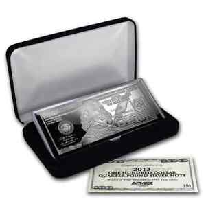 4 oz Silver Bar - Random Year $100 Bill (w/Box & COA) - SKU #96551