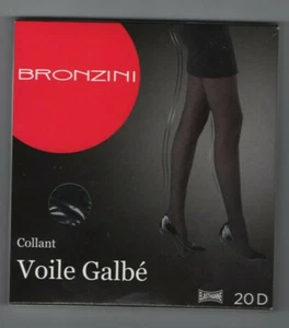 BRONZINI - COLLANT VOILE GALBE - 20 DEN - NOIR - T. 3 - Imagen 1 de 2