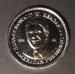 1984 RONALD REAGAN 40TH PRESIDENT OF UNITED STATES COMMEMORATIVE TOKEN MEDAL - Bild 1 von 2
