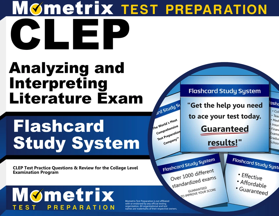 CLEP Analyzing and Interpreting Literature Exam Flashcard Study System - Image 1 of 1