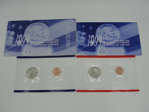 1999 U.S. Mint P&D Susan B. Anthony Uncirculated Coin Set Cover