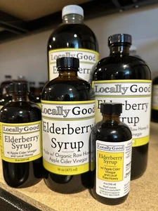 Elderberry Syrup w/ Organic and Local Ingredients, 100% Natural - Picture 1 of 1