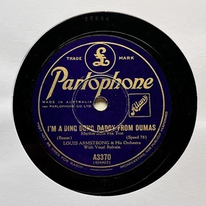 LOUIS ARMSTRONG & HIS ORCHESTRA - ‘I’M A DING DONG DADDY’ AUSSIE PARLOPHONE E+ - Picture 1 of 2