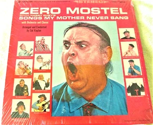 SIGNED by ZERO MOSTEL - VINYL RECORD ALBUM: SONGS MY MOTHER NEVER SANG with COA - Imagen 1 de 4