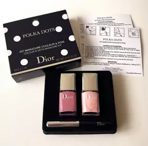 Christian DIOR Polka Dots 003 PLUMETIS Nail Polish Colour & Dots Manicure Kit - Picture 1 of 4