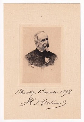 Eau-Forte Henri d'Orléans (1822-1897) Duc d'Aumale Chantilly Robert Kastor 1895 - Photo 1/4