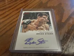 2011 Topps UFC Moment of Truth Certified Signatures Ruby Card #6/8 Brian Stann - Foto 1 di 2