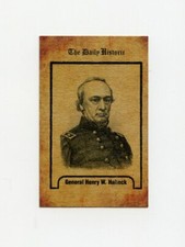 #TN25509 GENERAL HENRY W. HALLECK Daily Historic Trade Card RARE