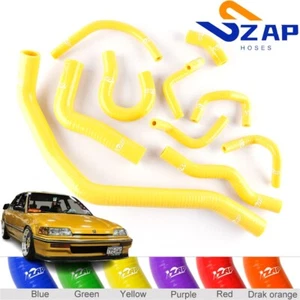 Silicone Coolant Radiator Hose Kit ZAP For 88-91 Honda Civic CRX D15 D16 EE ED - Picture 1 of 13
