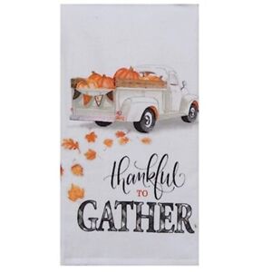 Thankful to Gather Kitchen Towel with Pumpkins 16 x 26