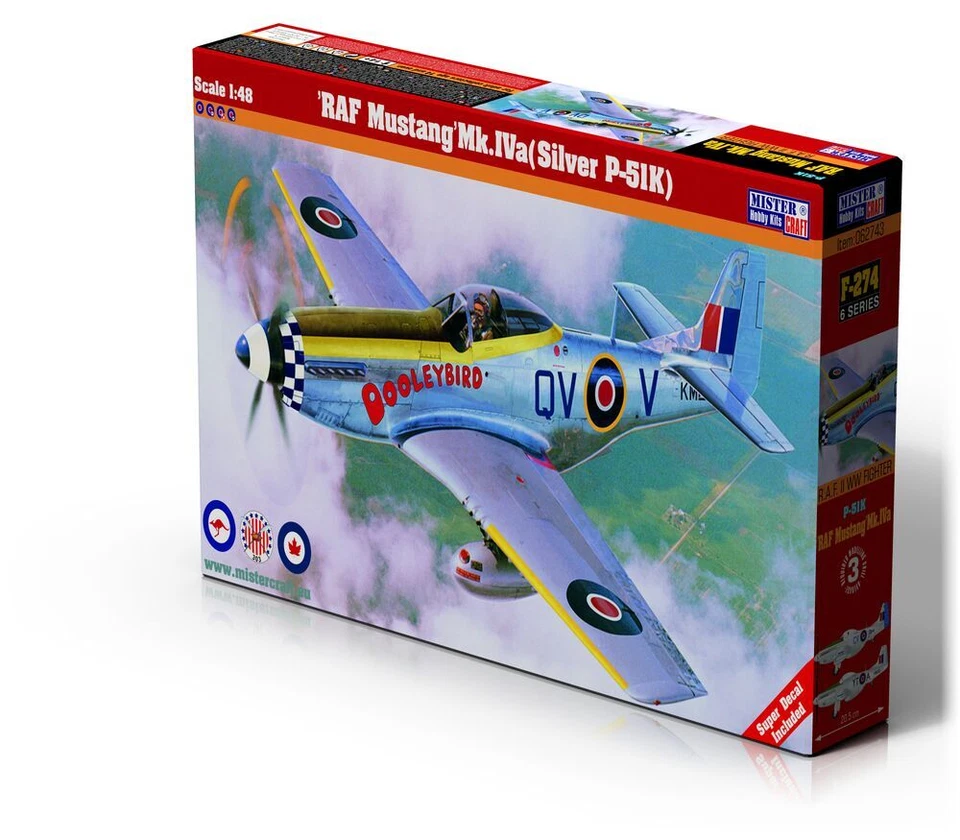 Mistercraft F-274 - 1:48 Raf P-51 MUSTANG Mk Iva Argento P-51 - Nuovo - Immagine 1 di 1
