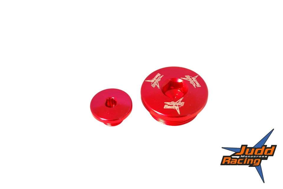 Aluminium Motor Stecker Set - Rot für Suzuki Rmz 250 & Kawasaki KXF250F - Bild 1 von 1