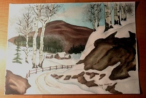 Mid Century 1950s Orig Landscape Watercolor Painting Signed Earl Pearson $29.95 - Picture 1 of 2