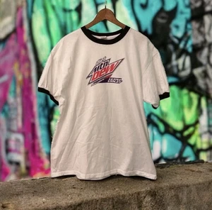 Rare Y2K Mountain Dew Ultra Violet Ringer Tee  Sz XL Promo Shirt 2009 - Picture 1 of 5