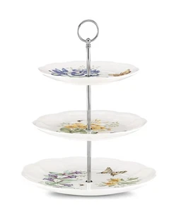 Servidor Lenox Butterfly Meadow de 3 niveles nuevo - Imagen 1 de 11