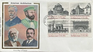 Colorano Silk 1931A Architecture All 4 Stamps on 1 Cover - Picture 1 of 1