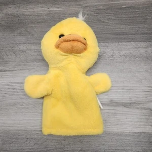 Yellow Duck Hand Puppet Plush Duckling Pretend Play Adorable Bird Animal - Picture 1 of 7