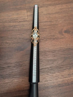 Rarezas Carol Brodie - Chapado en oro sobre SS, anillo grande de tatuaje de prasiolita Foto 1 de 4